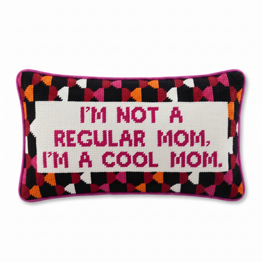 Cool Mom Needlepoint Pillow