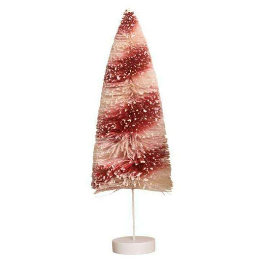 a red and white christmas tree