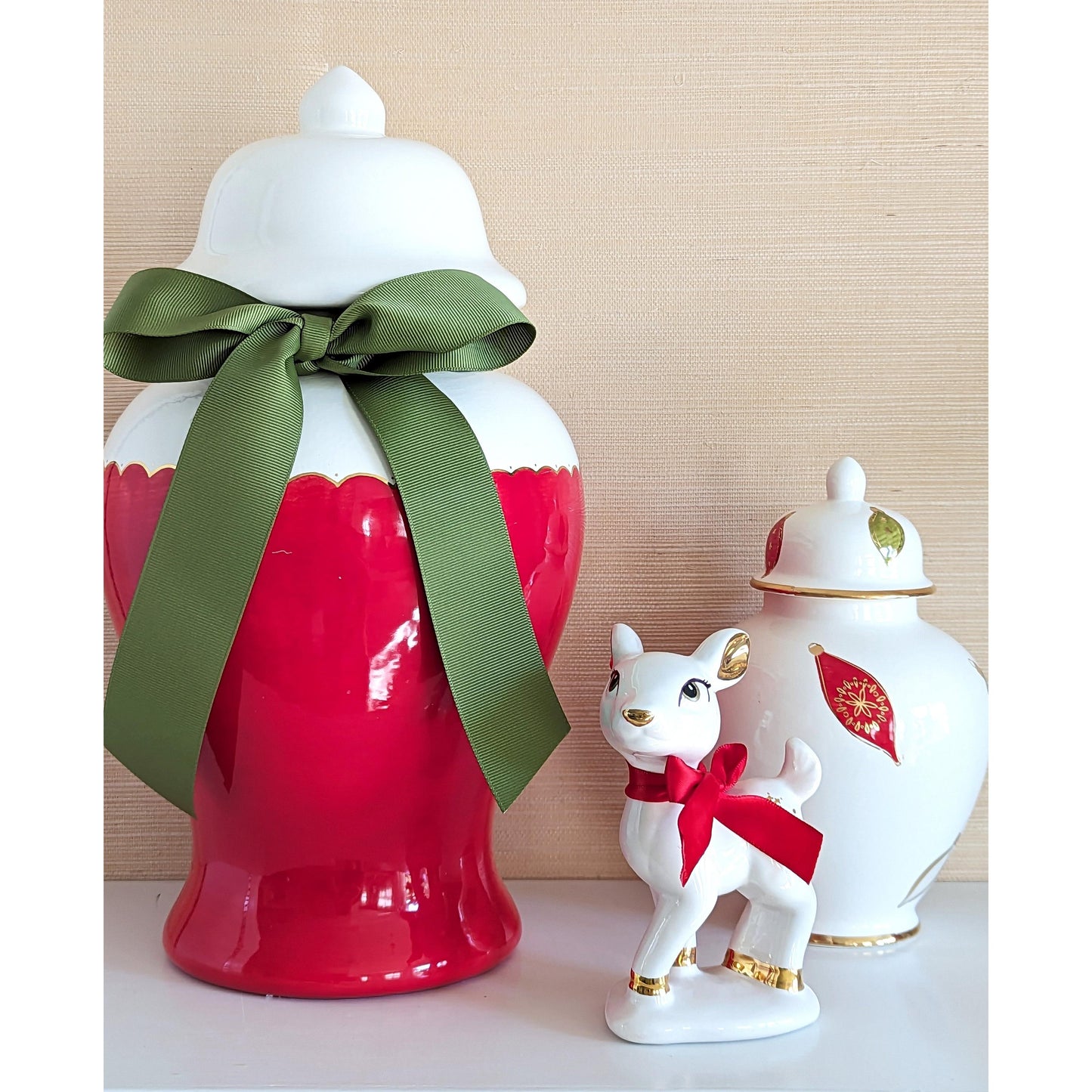 Classic Baubles Ginger Jars with 22K Gold Accents