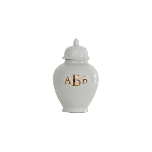 Classic Monogram Ginger Jars in Light Gray
