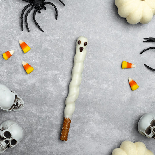 Halloween Caramel Chocolate Pretzel Rod