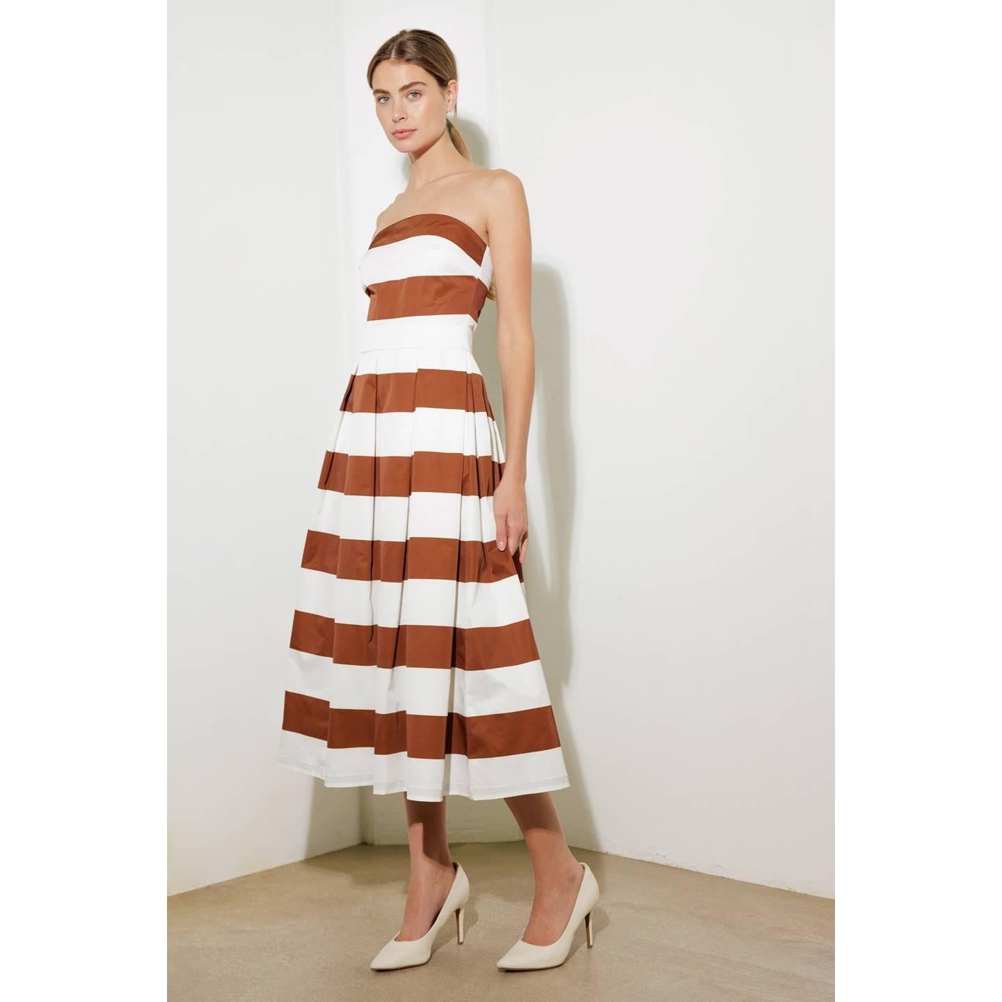 EVERYDAY HUSTLE RUST WOVEN MIDI DRESS