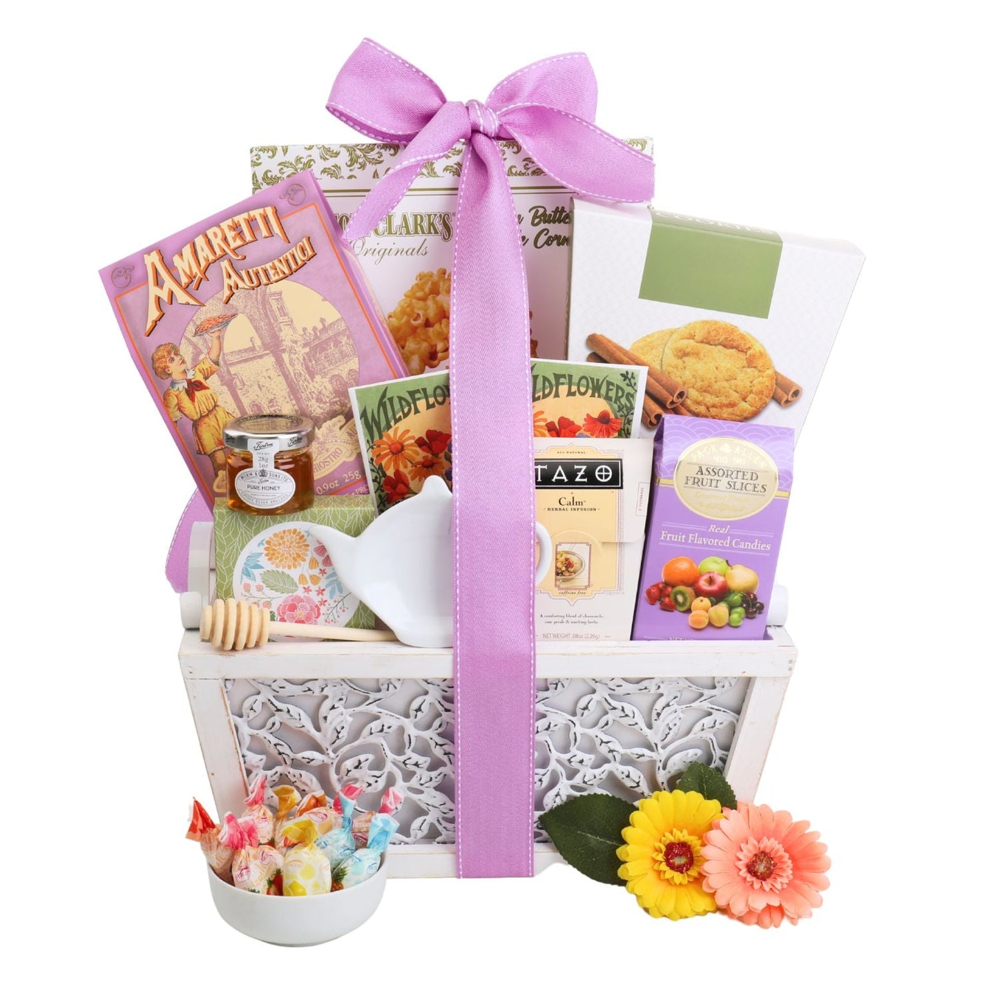 Garden of Indulgence Gourmet Gift Basket with Tea & Cookies