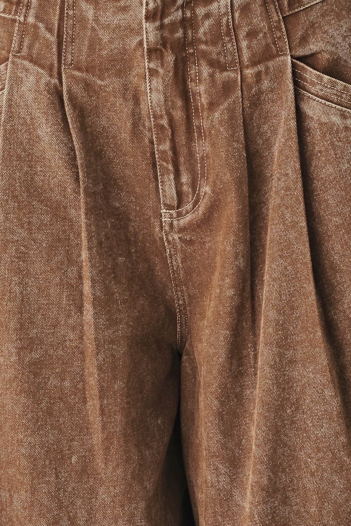a close up of a pair of brown pants