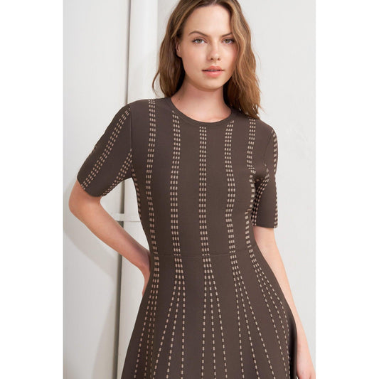 DOT DANCE SWEATER KNIT MIDI DRESS