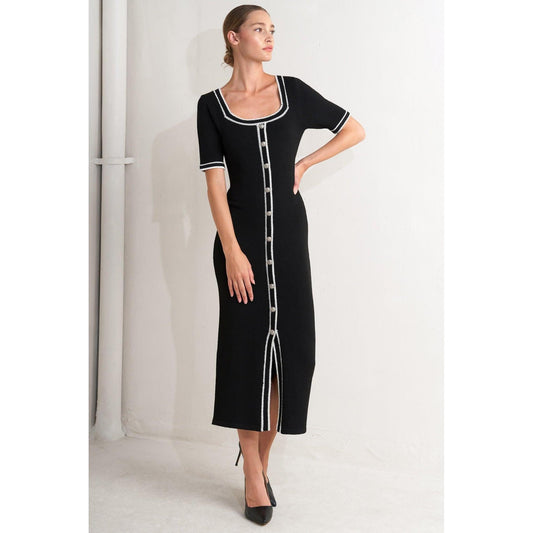 MODERN CLASSIC SWEATER KNIT MIDI DRESS