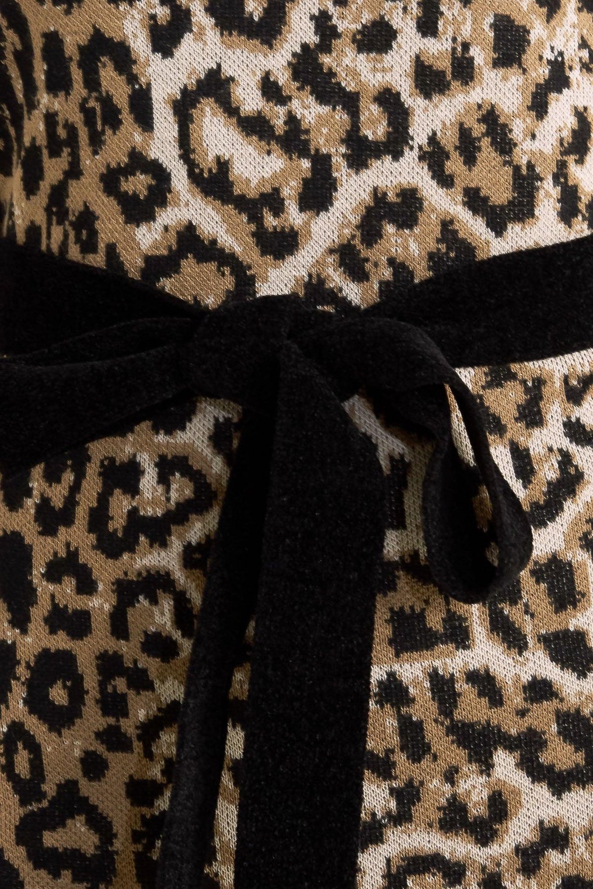 WILD ROMANCE LEOPARD KNIT MIDI DRESS
