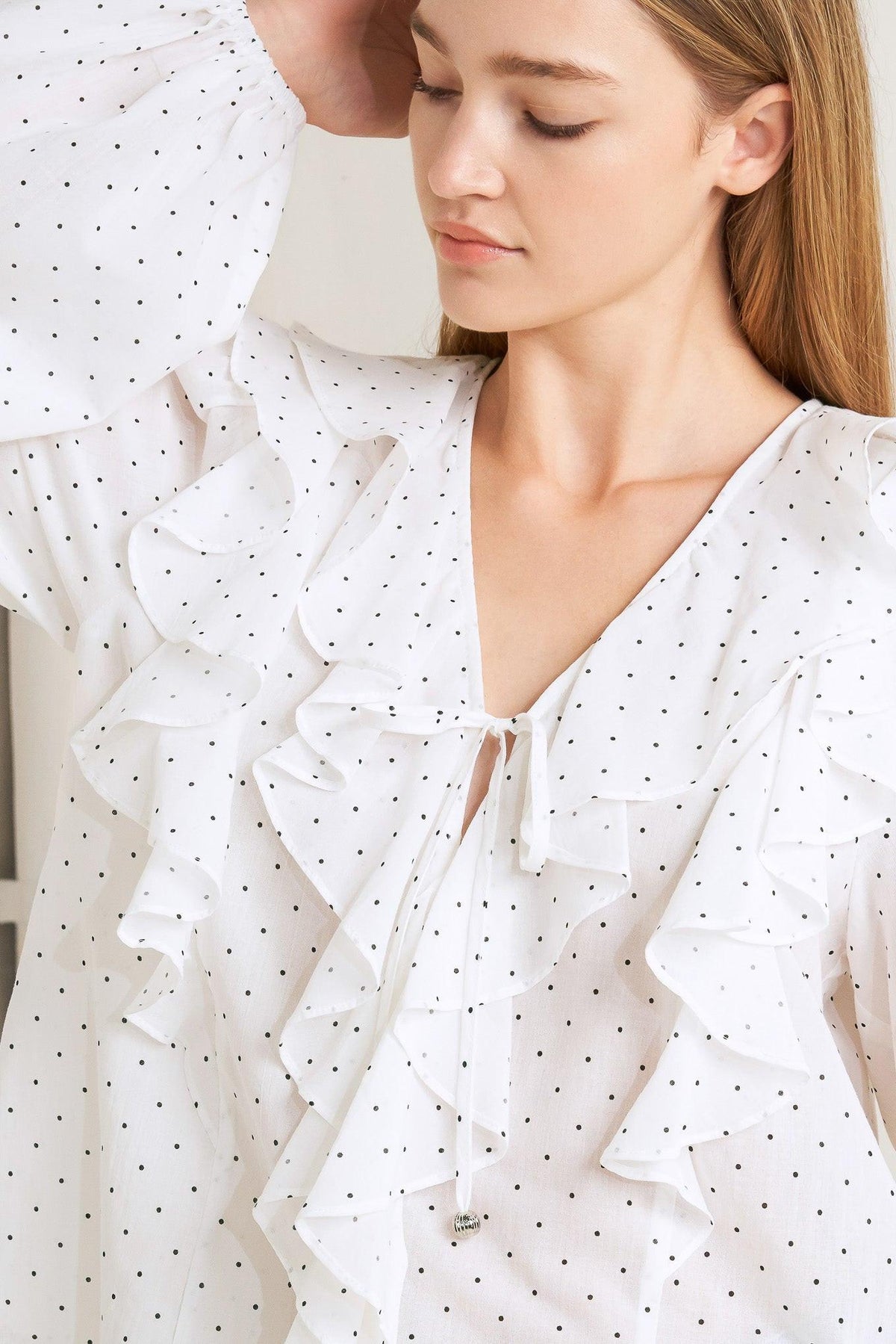 MADE OF DREAMS POLKA DOT WOVEN TOP
