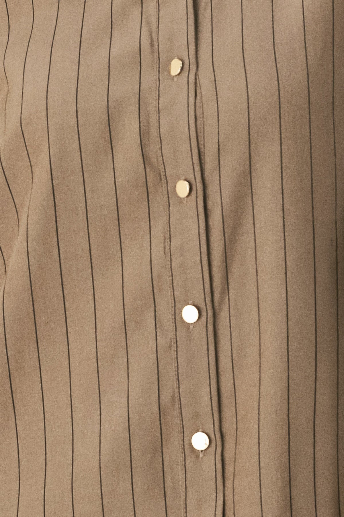 STRIPED DRAMA BROWN& BLACK BUTTON-DOWN TOP