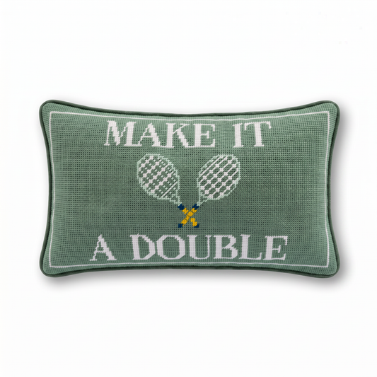 Make It A Double Needlepoint Pillow