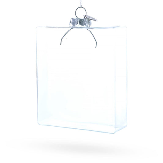Flask Clear Glass Christmas Ornament