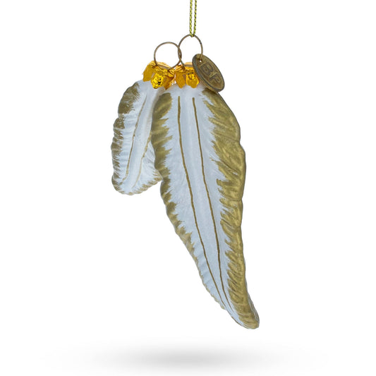 Flight Feathers Glass Christmas Ornament