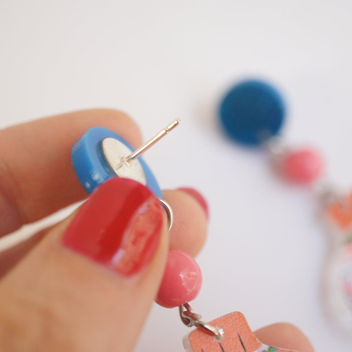 Floral Christmas Ball Earrings by Laliblue – Retro Statement Jewelry Laliblue