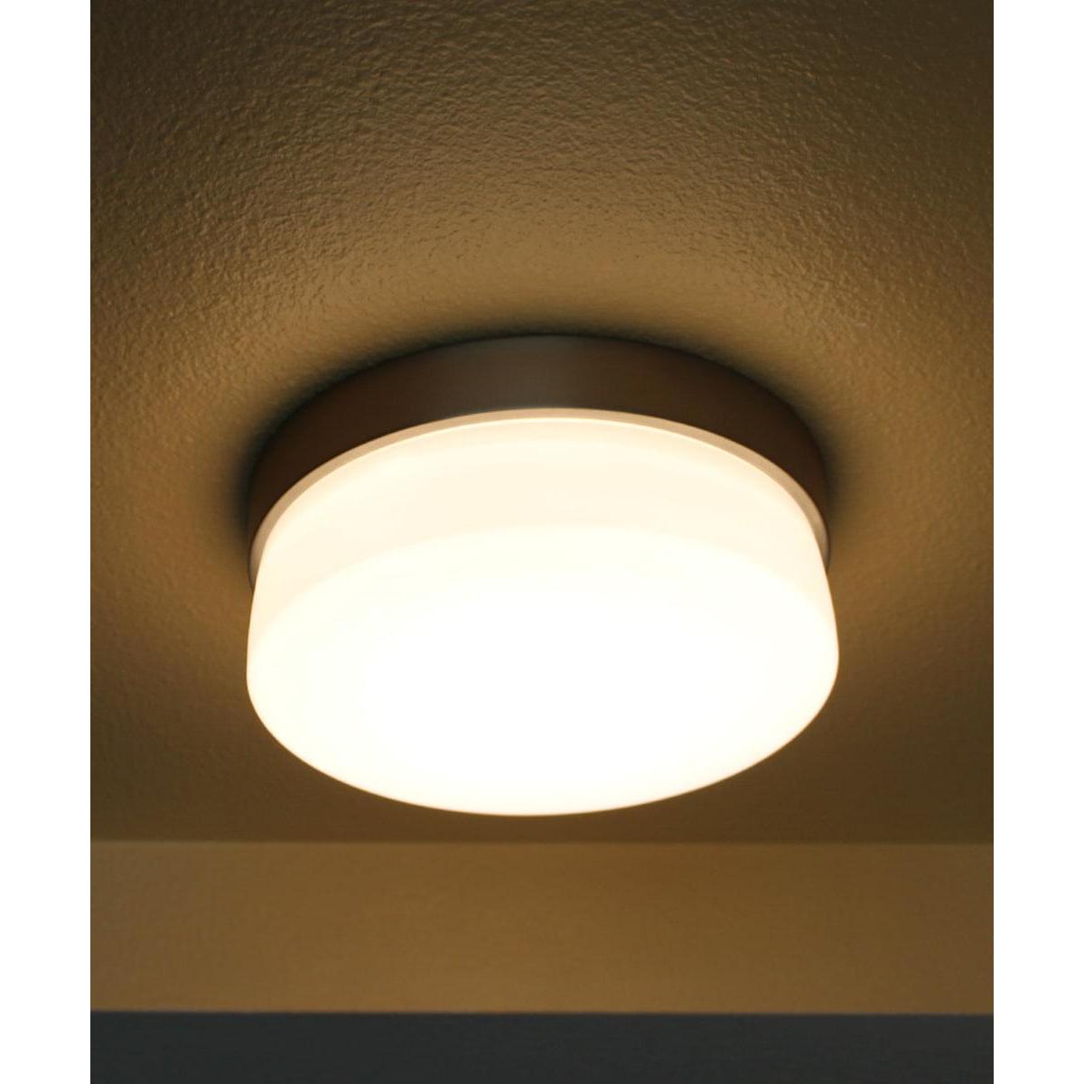 Flux 11"W 1-Light LED Flush Mount Light Fixture Satin Silver Finish by Maxim