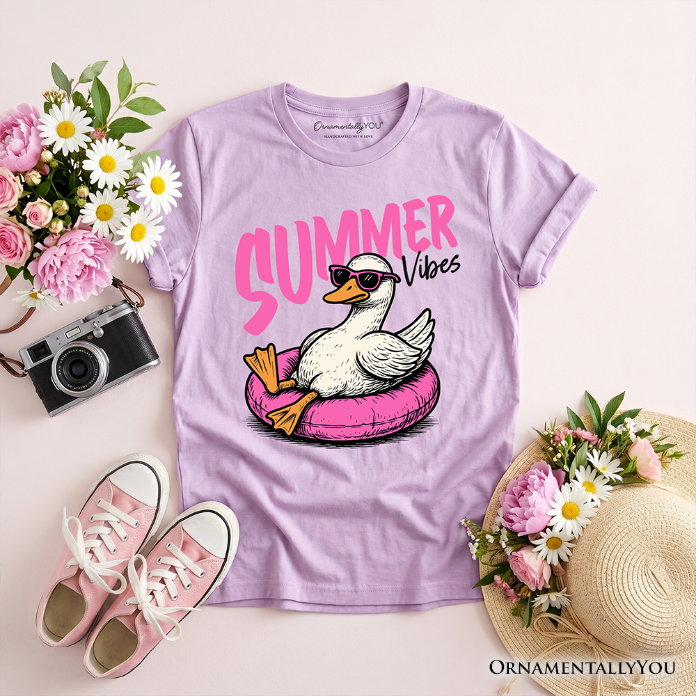 Kids Summer Vibes Goose T-Shirt, Funny Beach Vacation Youth Tee
