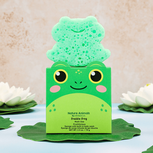 a green box with a frog face on it