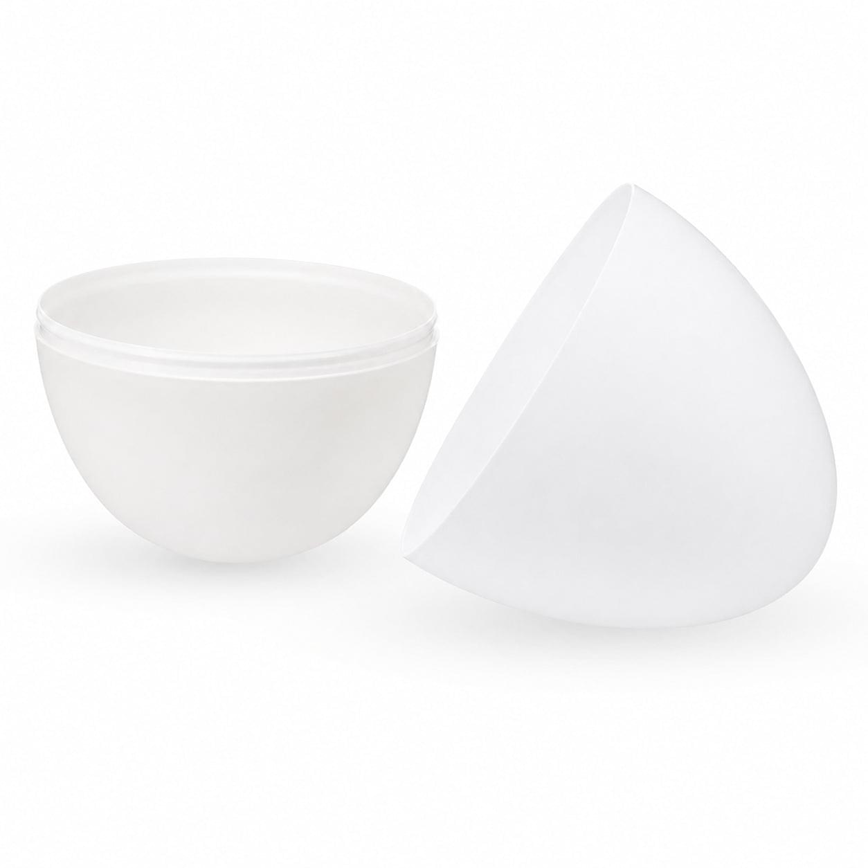 Giant Extra Large White Plastic Easter Egg Two Tones 12 Inches
