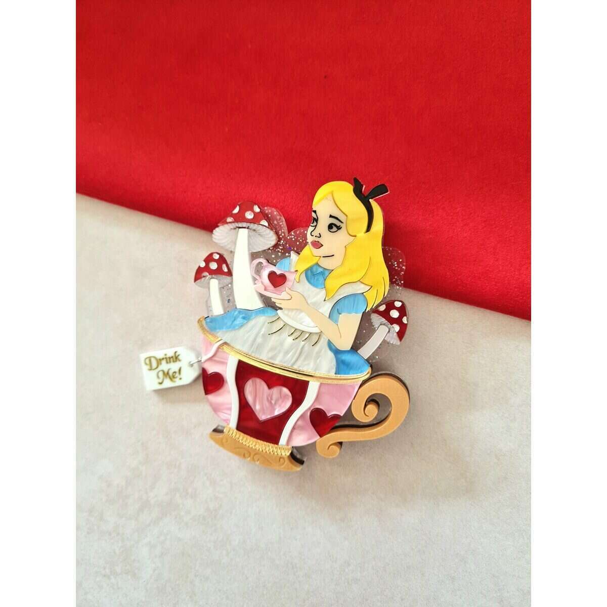 Girl in a Teacup Brooch by Cherryloco