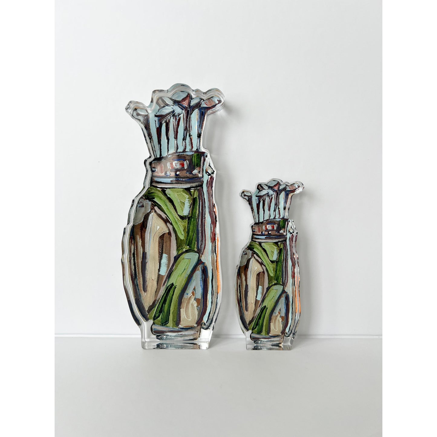 Golf Clubs Acrylic Tabletop Art