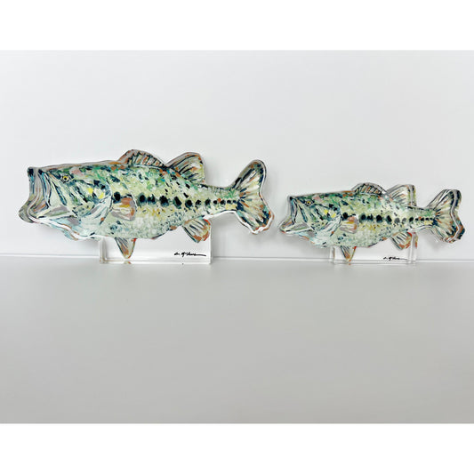 Gone Fishin Bass Acrylic Tabletop Art