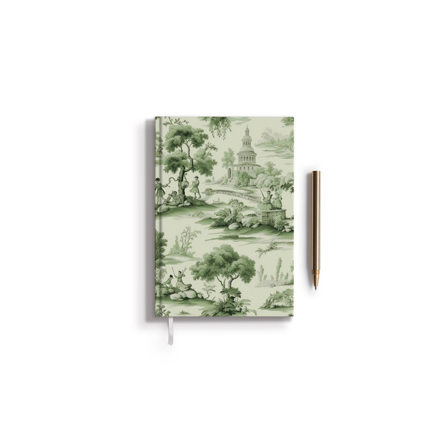Green Toile Hydrangea Journal