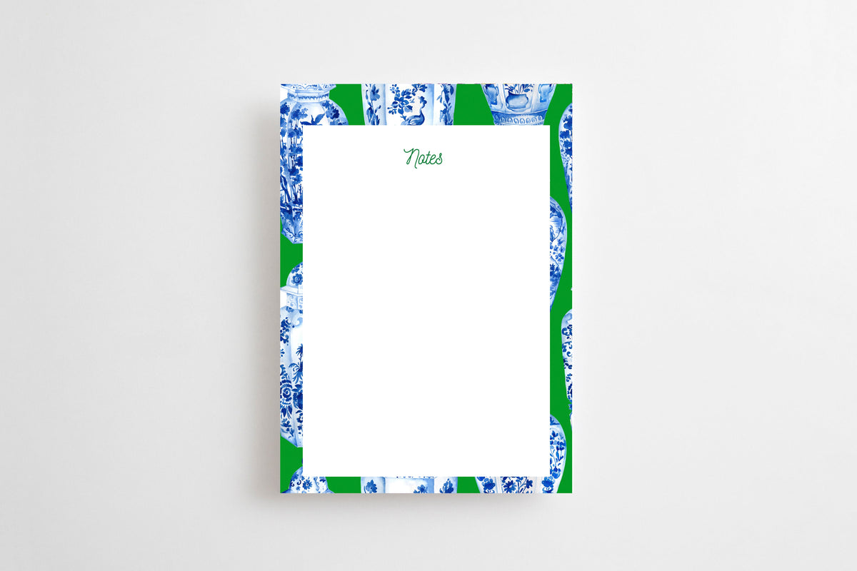Green Ginger Jar Notepad | Notepad by JOSIL Paperie
