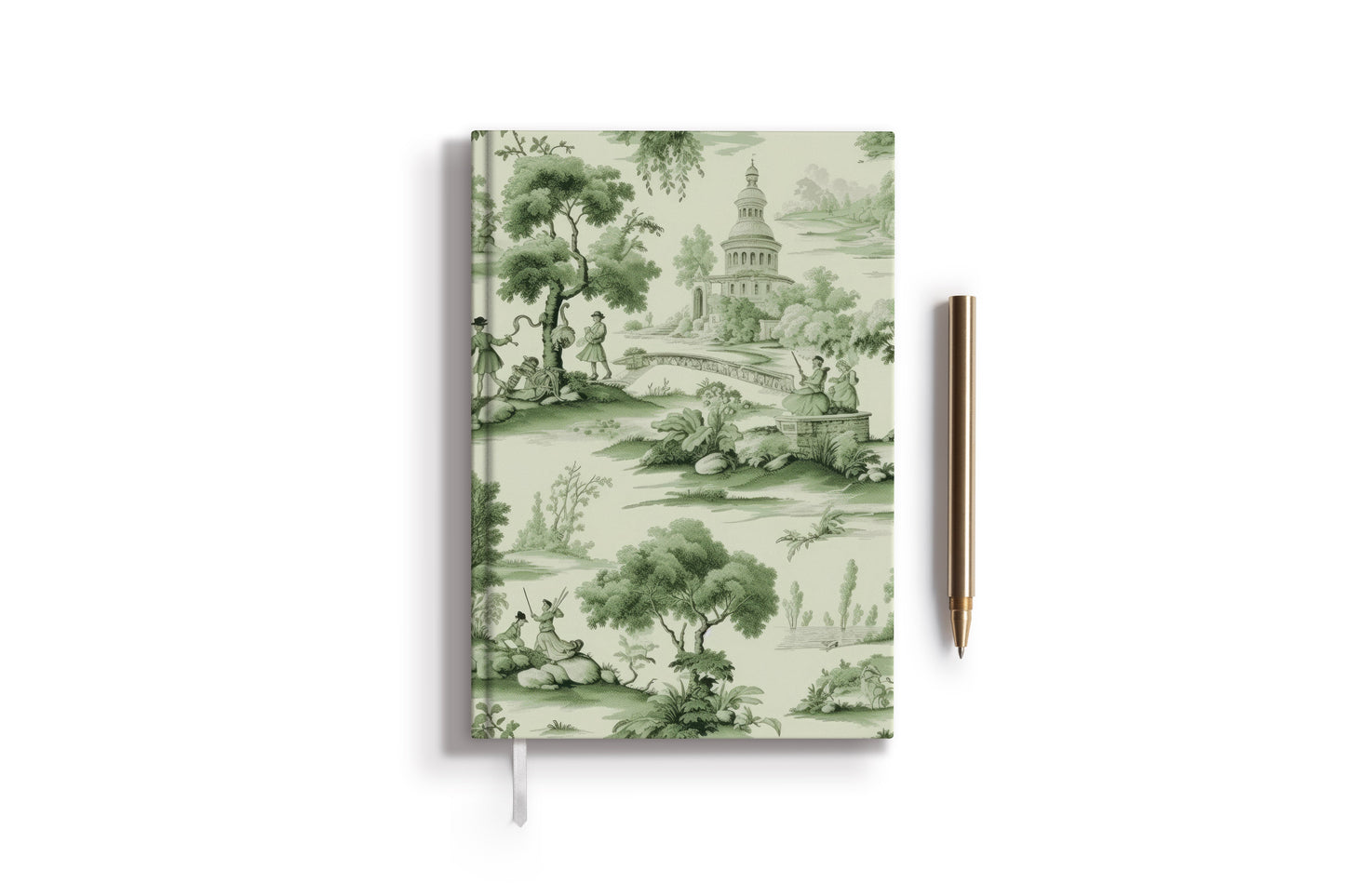 Green Toile Hydrangea Journal