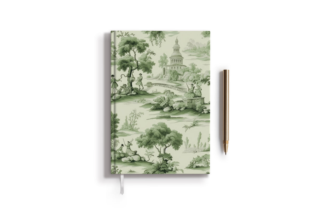Green Toile Hydrangea Journal
