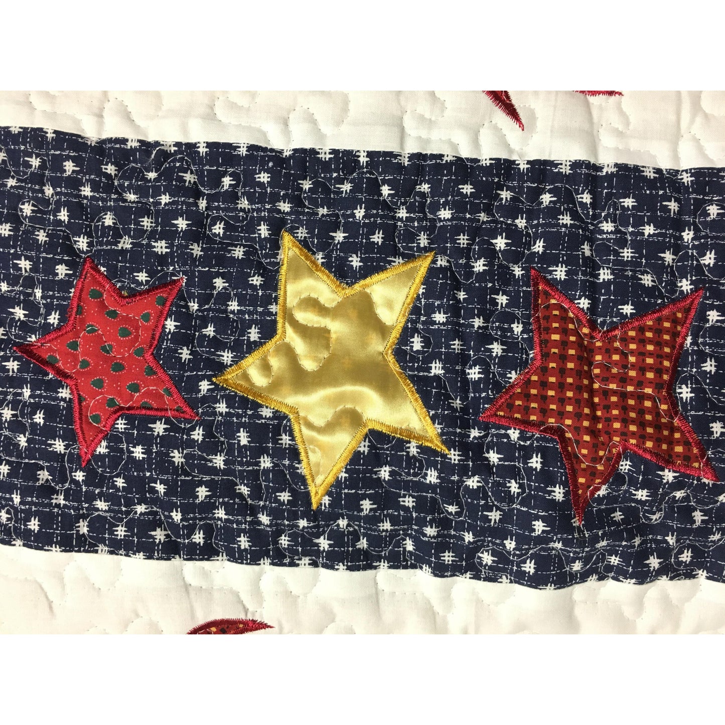Happy Christmas Cotton Quilted Reversible Throw Blanket