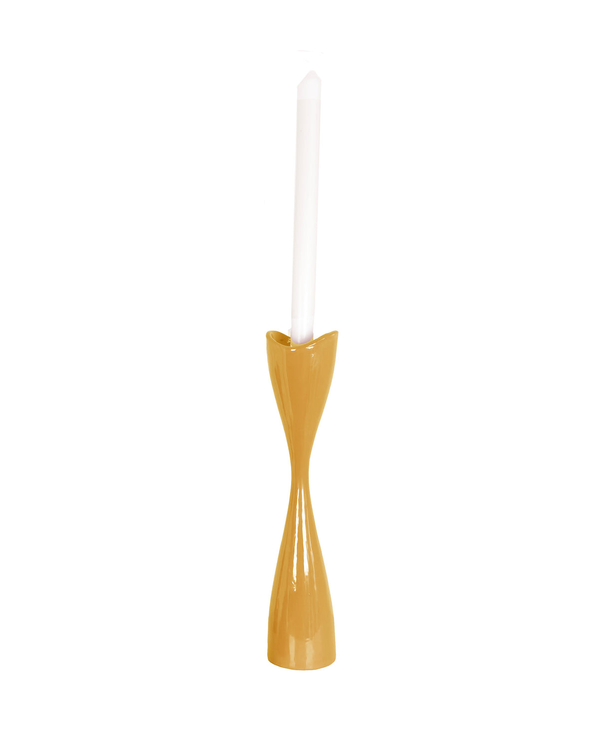 Tulip Candlestick Holders in Harvest Orange