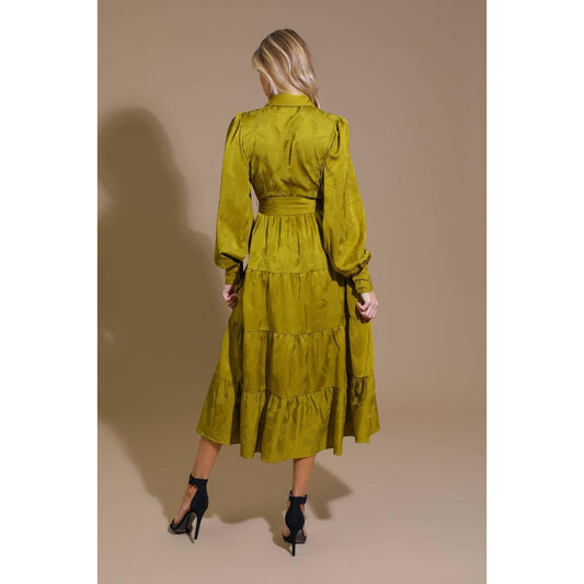 TOTAL APPEAL WOVEN JACQUARD MIDI DRESS