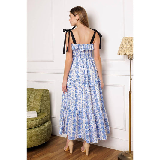 OFF FOR THE DAY WOVEN MIDI DRESS