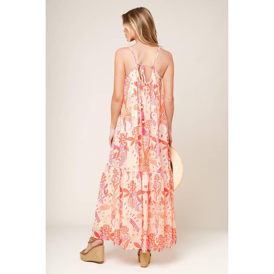 LAUREN SECRET GARDEN WOVEN MAXI DRESS