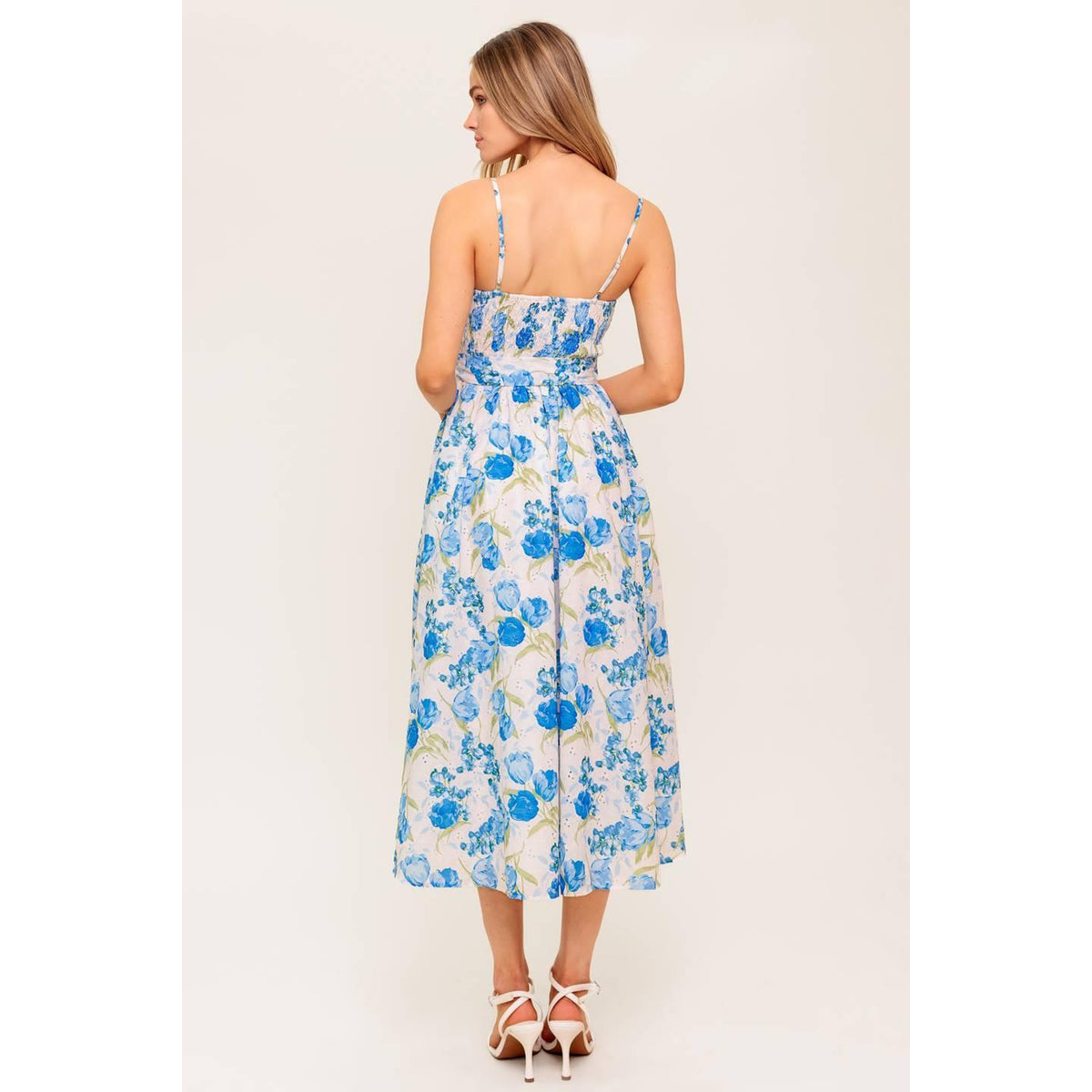 a woman in a dress