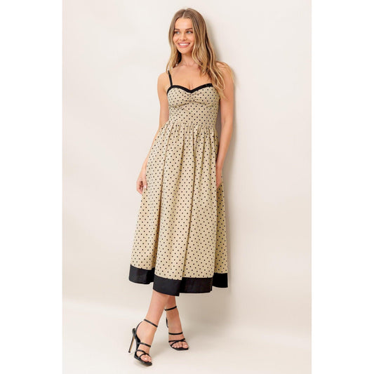 POLKA PASSION WOVEN MAXI DRESS