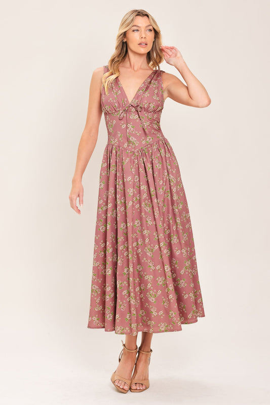 a woman in a dress