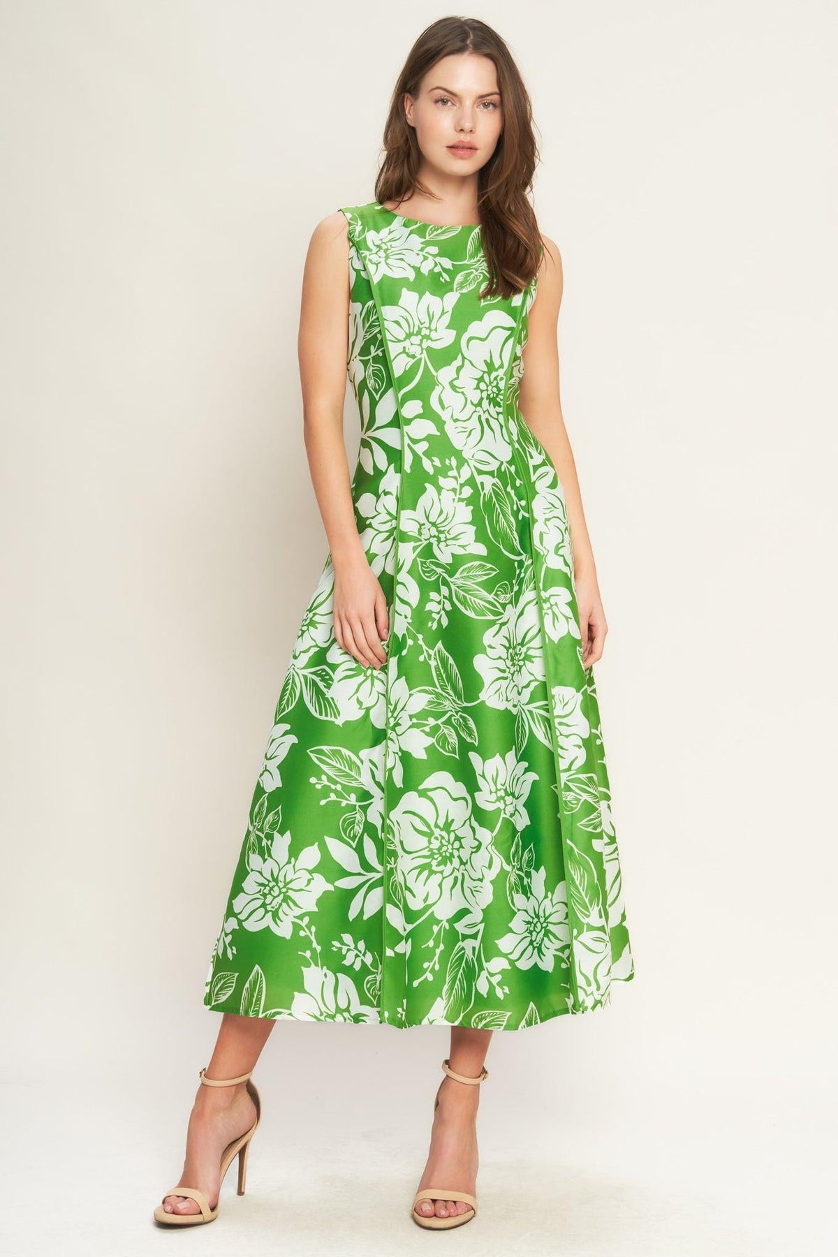 GARDEN GODDESS WOVEN MIDI DRESS