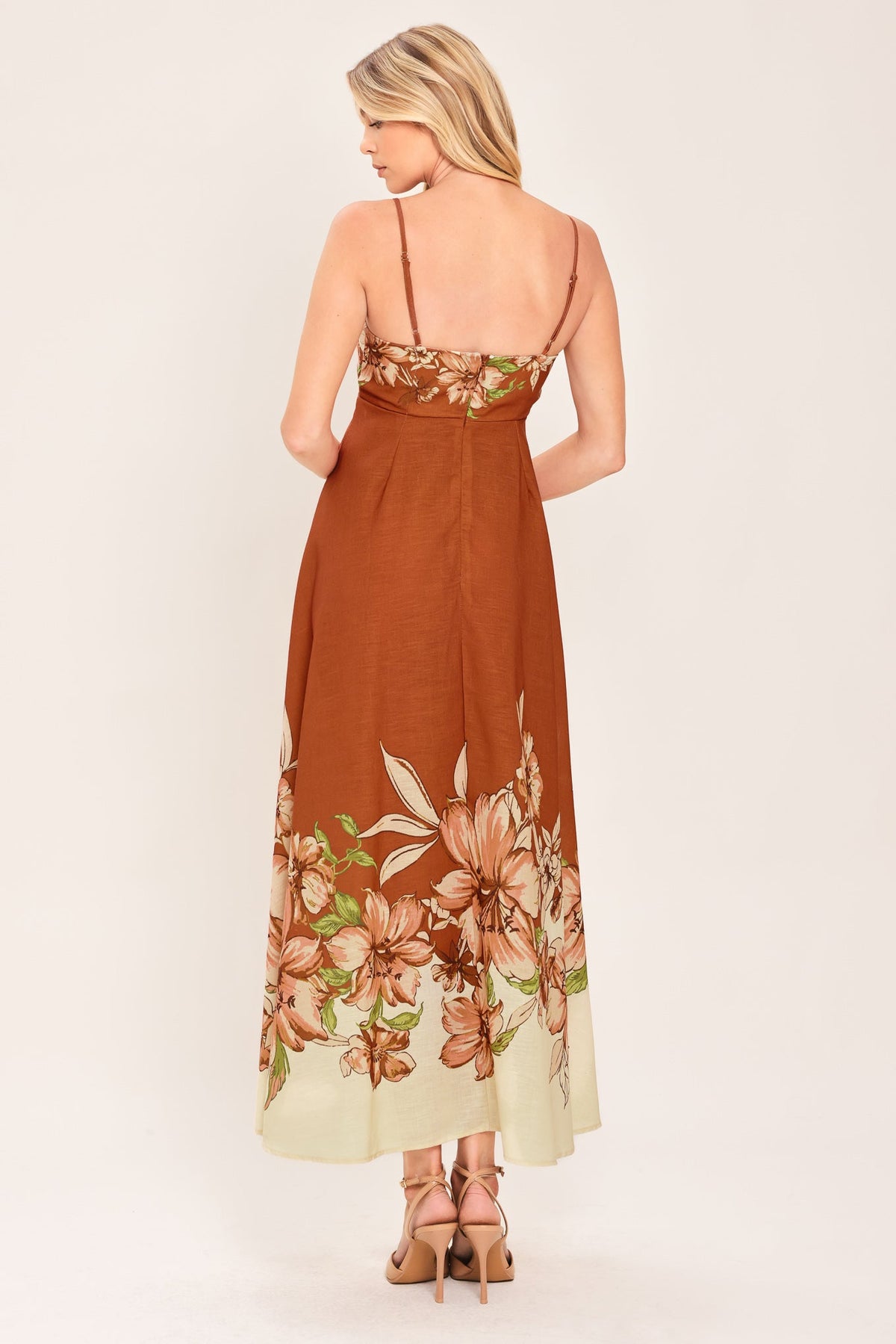 a woman in a dress
