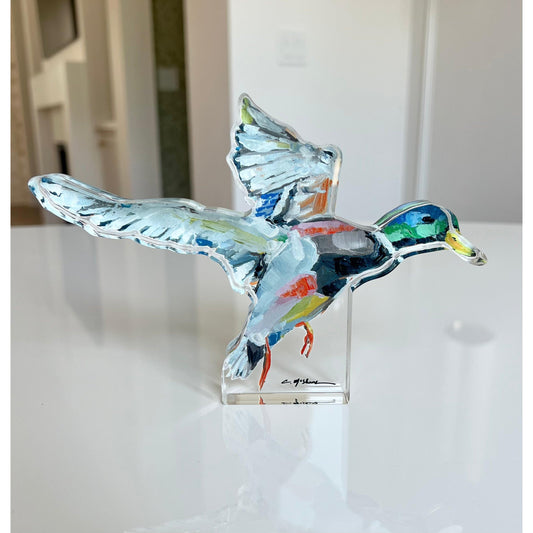 Take Flight Mallard Duck Acrylic Tabletop Art