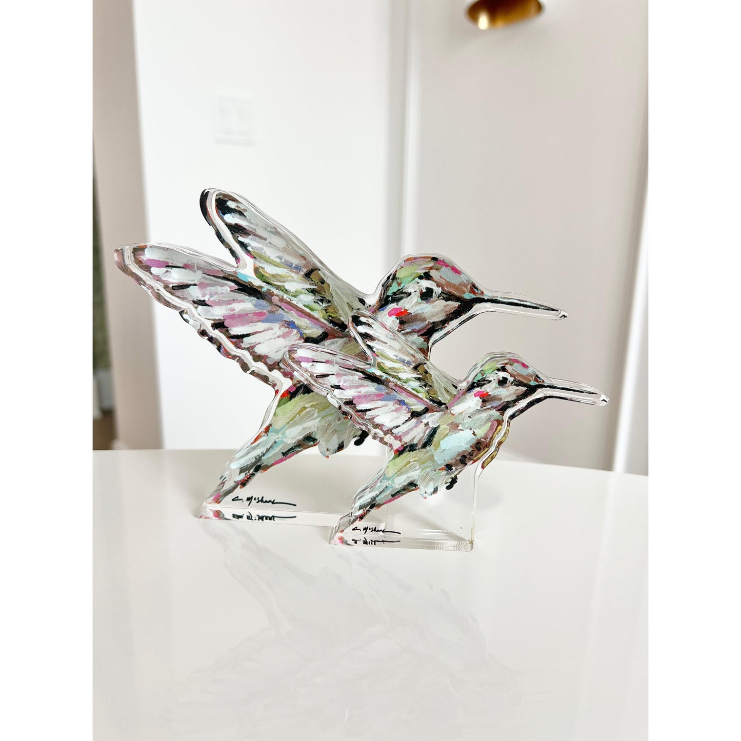 Hummingbird Acrylic Tabletop Art