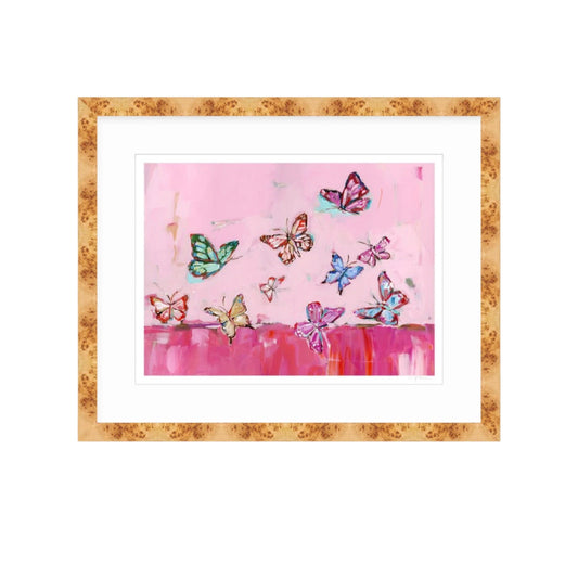 Butterfly Wishes Hot Pink Fine Art Print