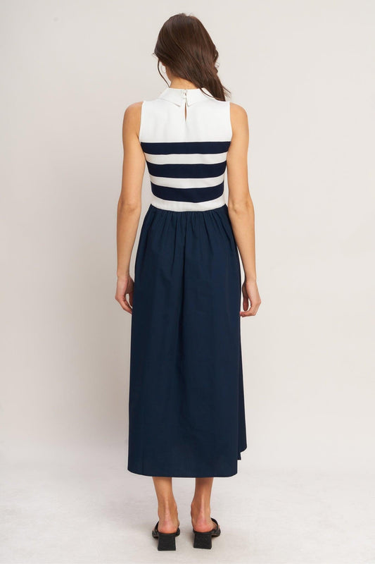 a woman in a dress