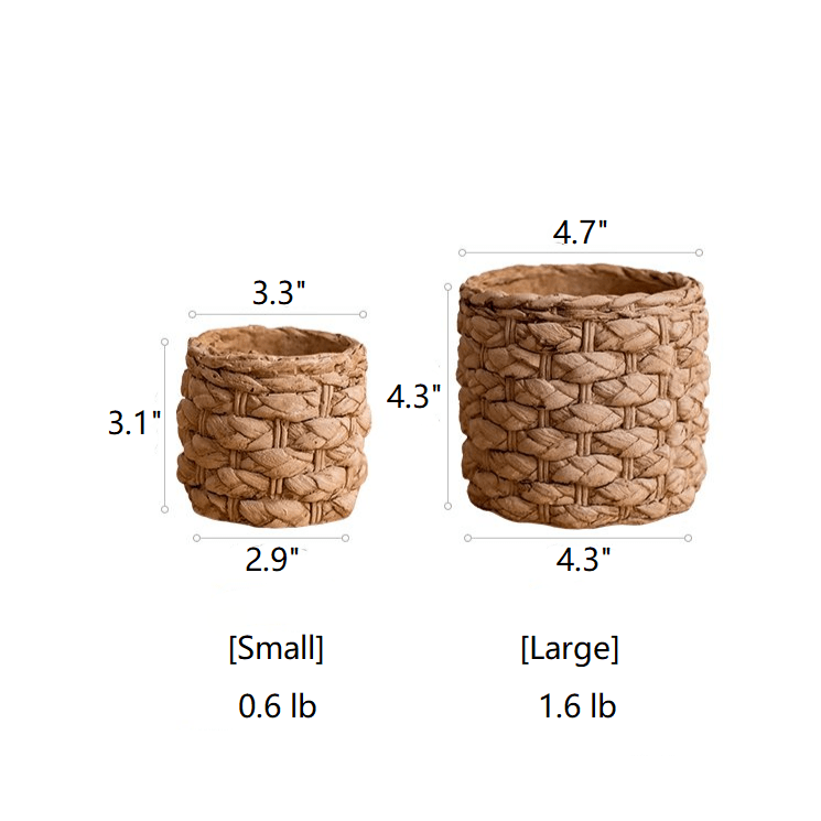 Grass Woven Looking Cement Planter