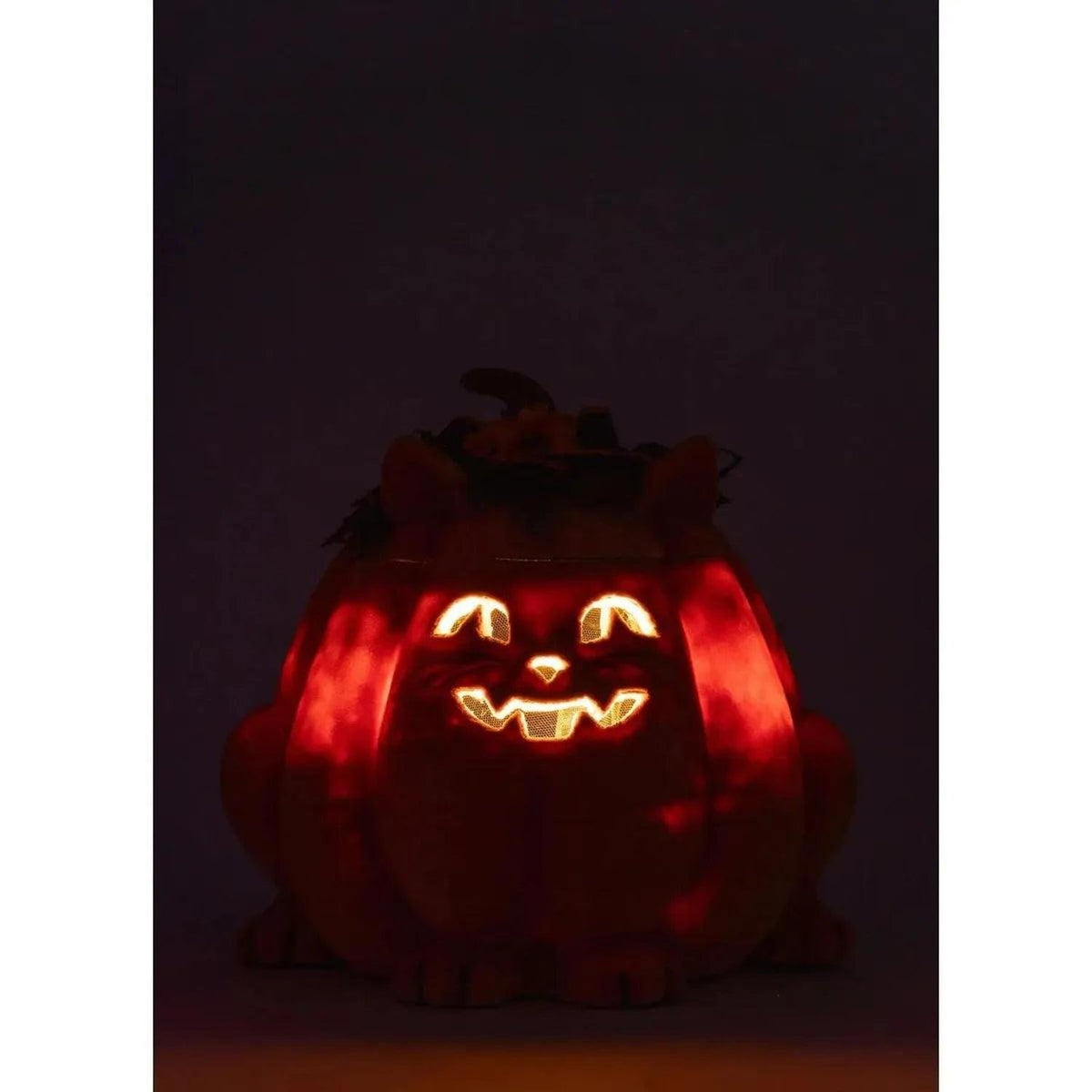 Jackie The Kitty Cat Pumpkin Candy Container