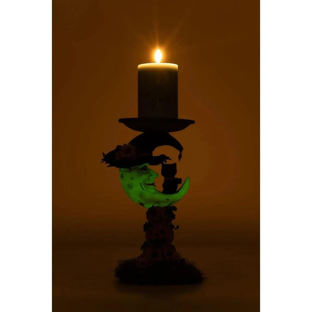 Jacks and Cats Moon Pillar Candle Holder