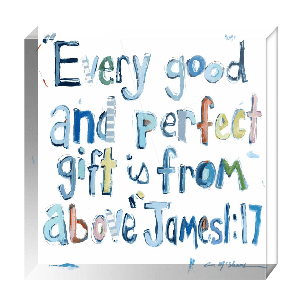 James 1:17 Bible Verse Acrylic Tabletop Art