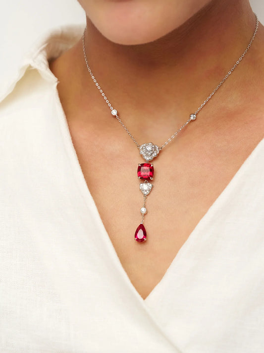 Exquisite Ruby Necklace - Ruby Veil