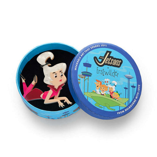 a round box with a cartoon character on it