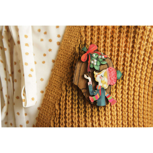 a close up of a brooch