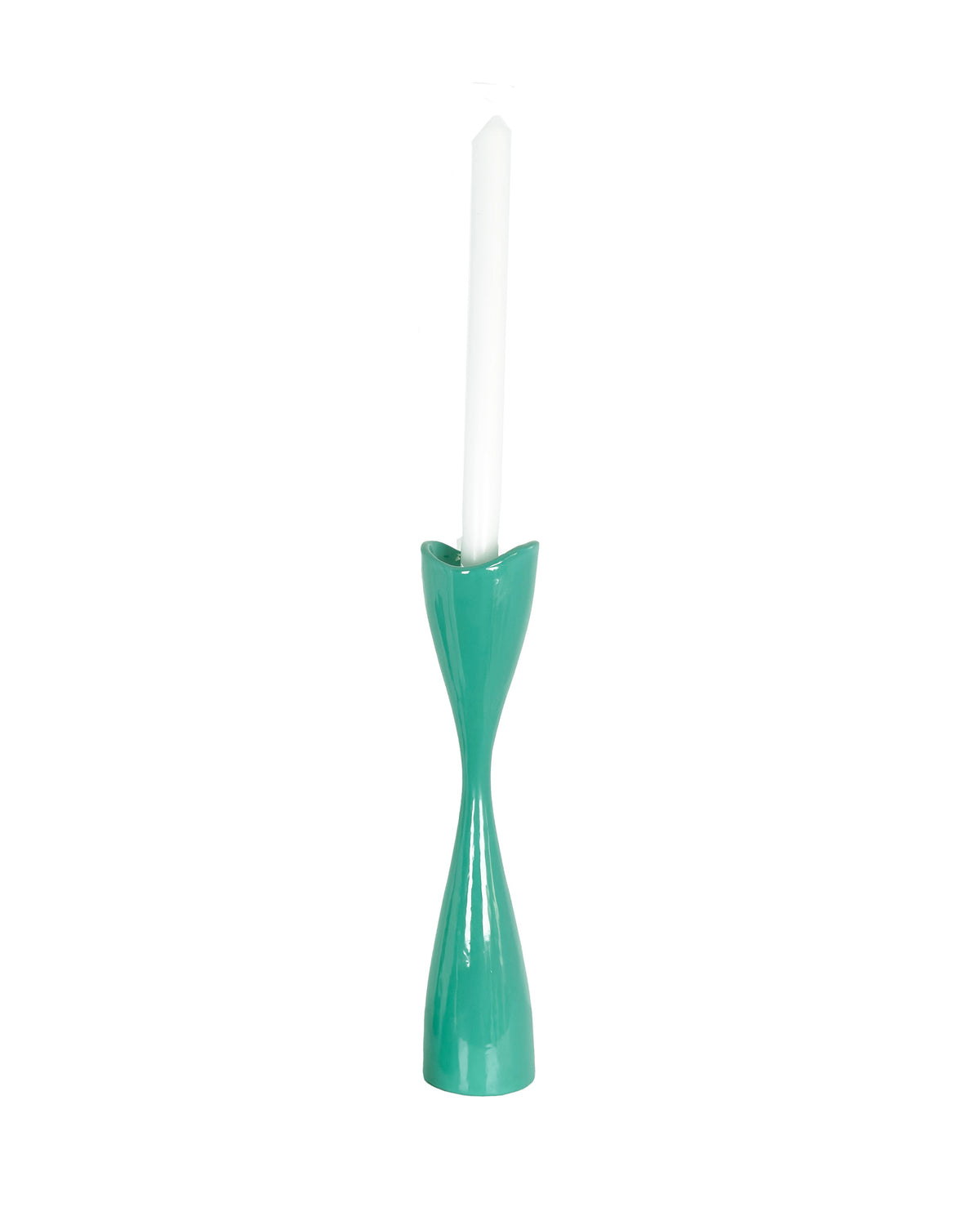 Tulip Candlestick Holders in Kitchen Jade
